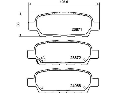 Brake Pad Set, disc brake 8DB 355 010-241 Hella, Image 4