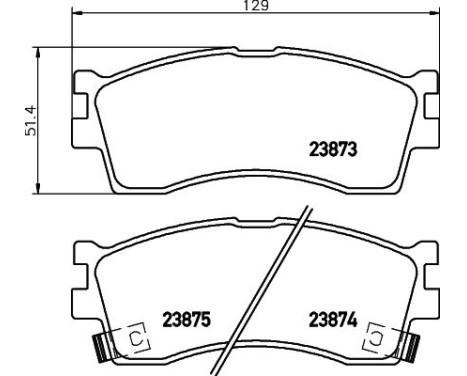 Brake Pad Set, disc brake 8DB 355 010-251 Hella, Image 4