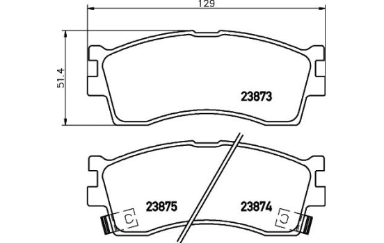 Brake Pad Set, disc brake 8DB 355 010-251 Hella, Image 4
