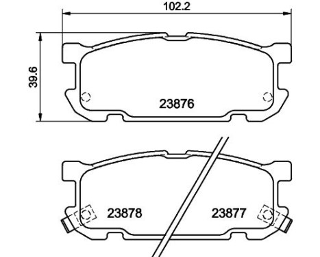 Brake Pad Set, disc brake 8DB 355 010-271 Hella, Image 4