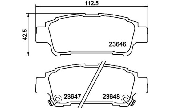 Brake Pad Set, disc brake 8DB 355 010-311 Hella, Image 4