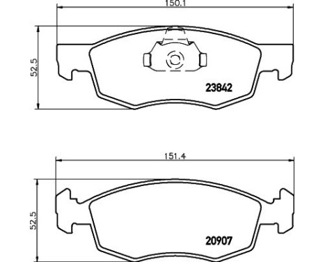 Brake Pad Set, disc brake 8DB 355 010-321 Hella, Image 4