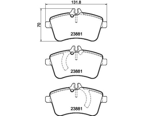 Brake Pad Set, disc brake 8DB 355 010-331 Hella, Image 4