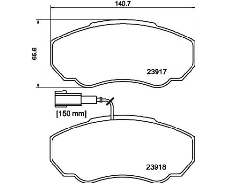 Brake Pad Set, disc brake 8DB 355 010-391 Hella, Image 7