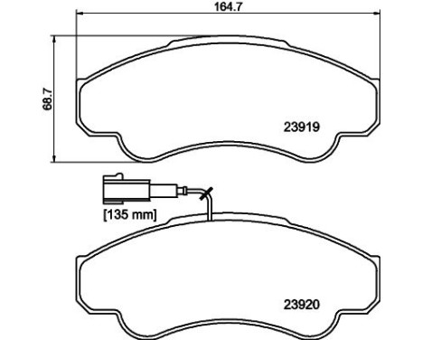 Brake Pad Set, disc brake 8DB 355 010-401 Hella, Image 4
