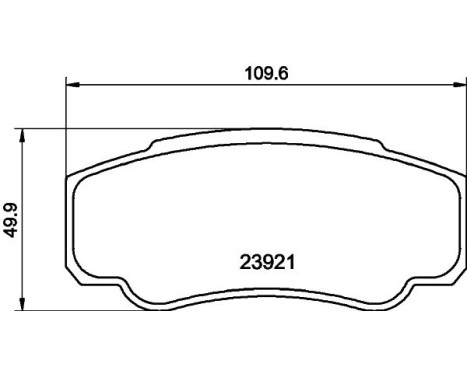 Brake Pad Set, disc brake 8DB 355 010-411 Hella, Image 4