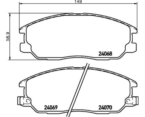Brake Pad Set, disc brake 8DB 355 010-451 Hella, Image 4