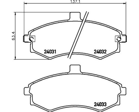 Brake Pad Set, disc brake 8DB 355 010-481 Hella, Image 4