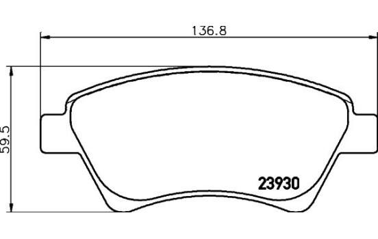 Brake Pad Set, disc brake 8DB 355 010-541 Hella, Image 4