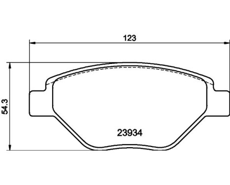 Brake Pad Set, disc brake 8DB 355 010-551 Hella, Image 4