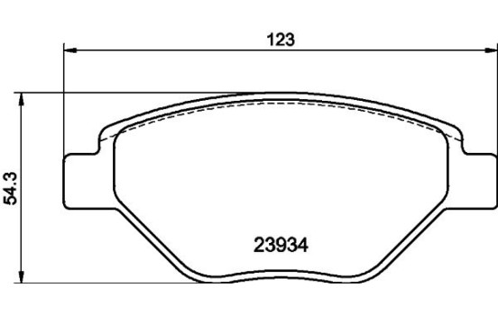 Brake Pad Set, disc brake 8DB 355 010-551 Hella, Image 4