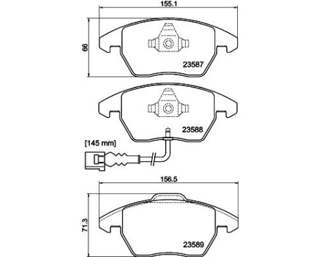 Brake Pad Set, disc brake 8DB 355 010-581 Hella Pagid GmbH