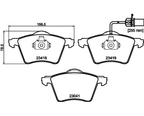Brake Pad Set, disc brake 8DB 355 010-631 Hella, Image 4