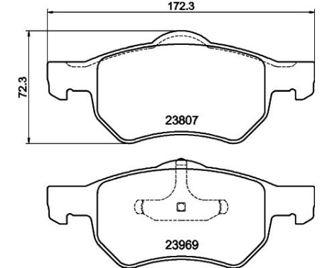 Brake Pad Set, disc brake 8DB 355 010-641 Hella, Image 4