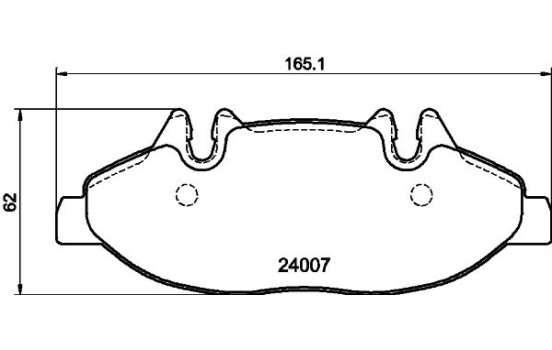 Brake Pad Set, disc brake 8DB 355 010-651 Hella, Image 4