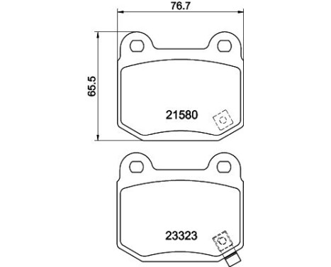 Brake Pad Set, disc brake 8DB 355 010-691 Hella Pagid GmbH