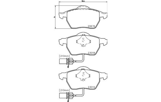 Brake Pad Set, disc brake 8DB 355 010-731 Hella, Image 4