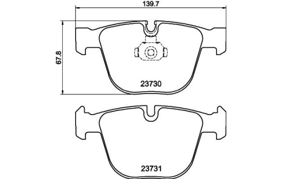 Brake Pad Set, disc brake 8DB 355 010-751 Hella, Image 4
