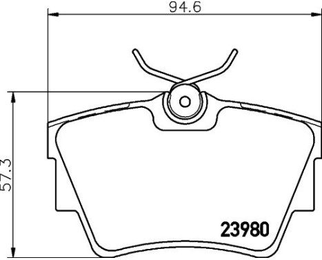 Brake Pad Set, disc brake 8DB 355 010-761 Hella, Image 4