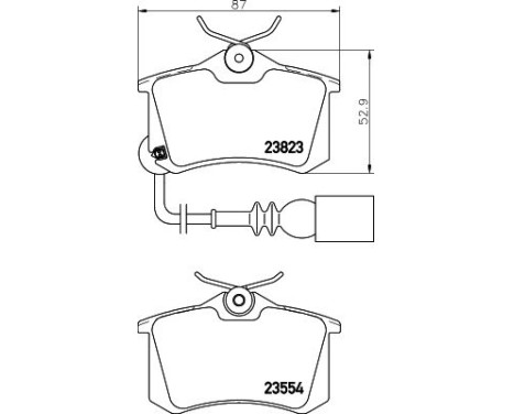 Brake Pad Set, disc brake 8DB 355 010-781 Hella, Image 4