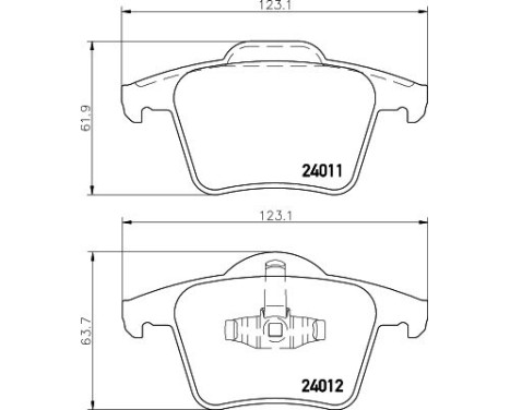 Brake Pad Set, disc brake 8DB 355 010-801 Hella, Image 4