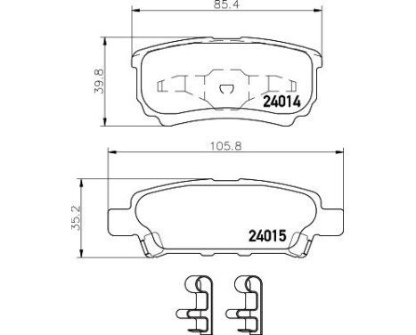 Brake Pad Set, disc brake 8DB 355 010-811 Hella, Image 4