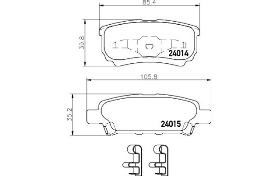 Brake Pad Set, disc brake 8DB 355 010-811 Hella, Image 4