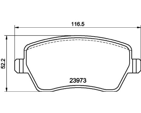 Brake Pad Set, disc brake 8DB 355 010-851 Hella, Image 4