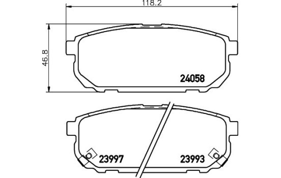 Brake Pad Set, disc brake 8DB 355 010-871 Hella, Image 7