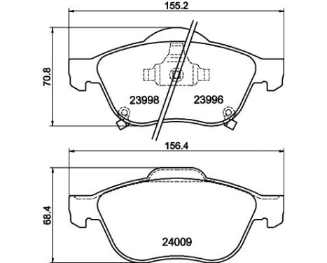 Brake Pad Set, disc brake 8DB 355 011-041 Hella, Image 4