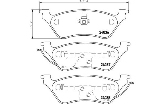 Brake Pad Set, disc brake 8DB 355 011-061 Hella, Image 4