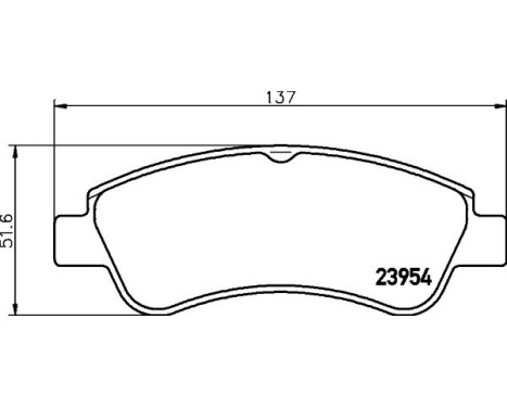Brake Pad Set, disc brake 8DB 355 011-071 Hella, Image 4