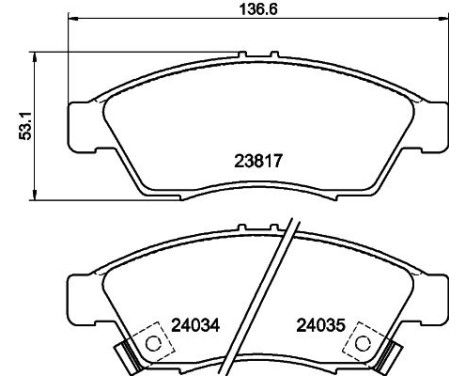 Brake Pad Set, disc brake 8DB 355 011-081 Hella, Image 4