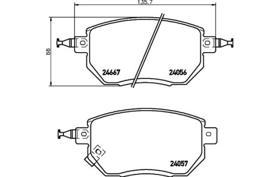 Brake Pad Set, disc brake 8DB 355 011-101 Hella, Image 4