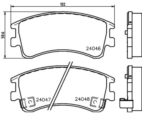 Brake Pad Set, disc brake 8DB 355 011-141 Hella, Image 4