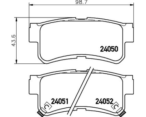 Brake Pad Set, disc brake 8DB 355 011-151 Hella, Image 4