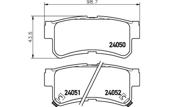 Brake Pad Set, disc brake 8DB 355 011-151 Hella, Image 4