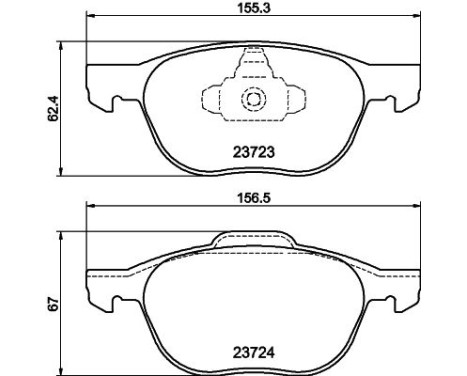 Brake Pad Set, disc brake 8DB 355 011-191 Hella, Image 4