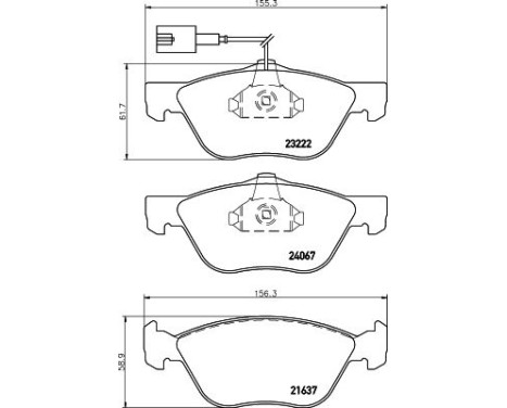 Brake Pad Set, disc brake 8DB 355 011-211 Hella, Image 4