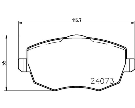 Brake Pad Set, disc brake 8DB 355 011-221 Hella, Image 4