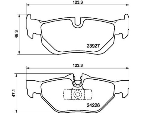 Brake Pad Set, disc brake 8DB 355 011-301 Hella, Image 4