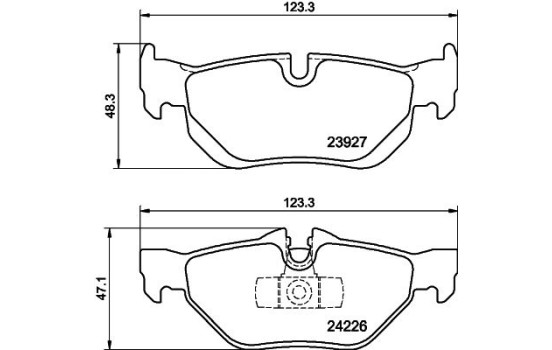 Brake Pad Set, disc brake 8DB 355 011-301 Hella, Image 4