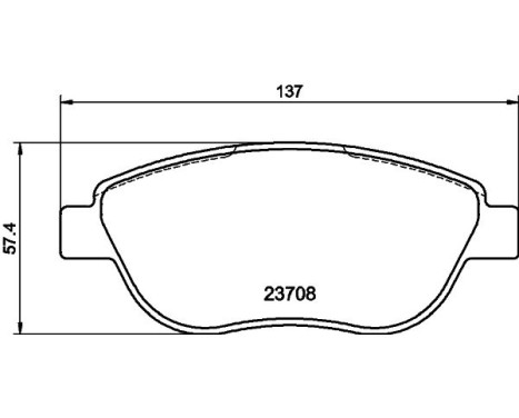 Brake Pad Set, disc brake 8DB 355 011-331 Hella, Image 4