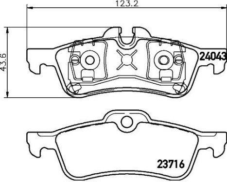 Brake Pad Set, disc brake 8DB 355 011-351 Hella, Image 4
