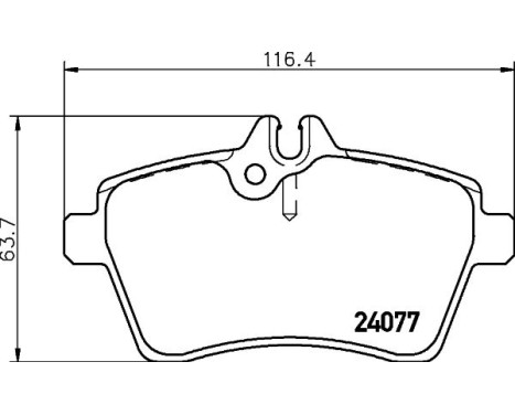 Brake Pad Set, disc brake 8DB 355 011-381 Hella, Image 4