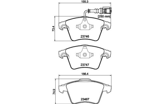 Brake Pad Set, disc brake 8DB 355 011-441 Hella, Image 4