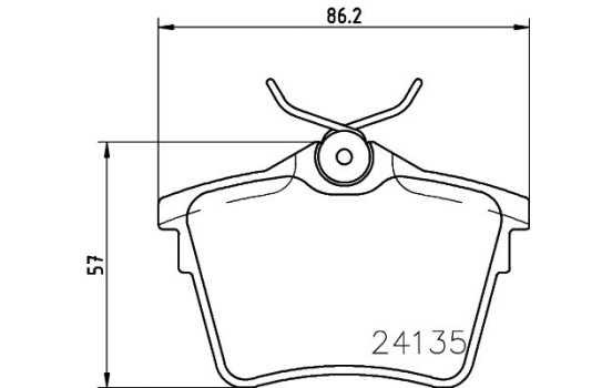 Brake Pad Set, disc brake 8DB 355 011-501 Hella, Image 4