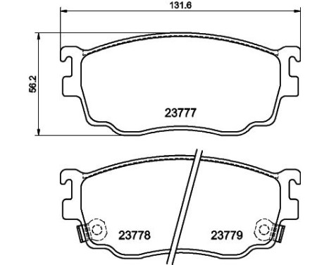 Brake Pad Set, disc brake 8DB 355 011-561 Hella, Image 4