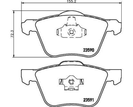Brake Pad Set, disc brake 8DB 355 011-571 Hella, Image 4