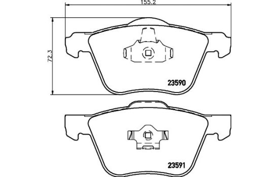 Brake Pad Set, disc brake 8DB 355 011-571 Hella, Image 4